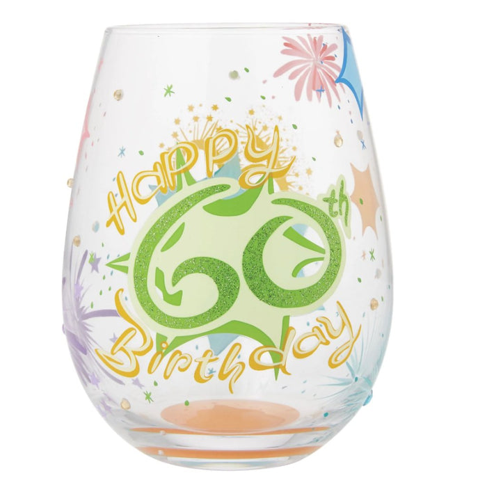 Lolita : Happy 60th Stemless Wine Glass at Annie's Hallmark