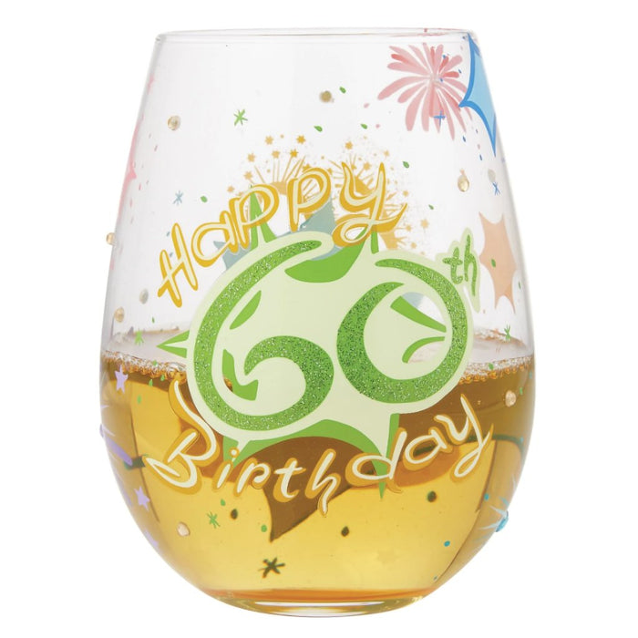 Lolita : Happy 60th Stemless Wine Glass at Annie's Hallmark