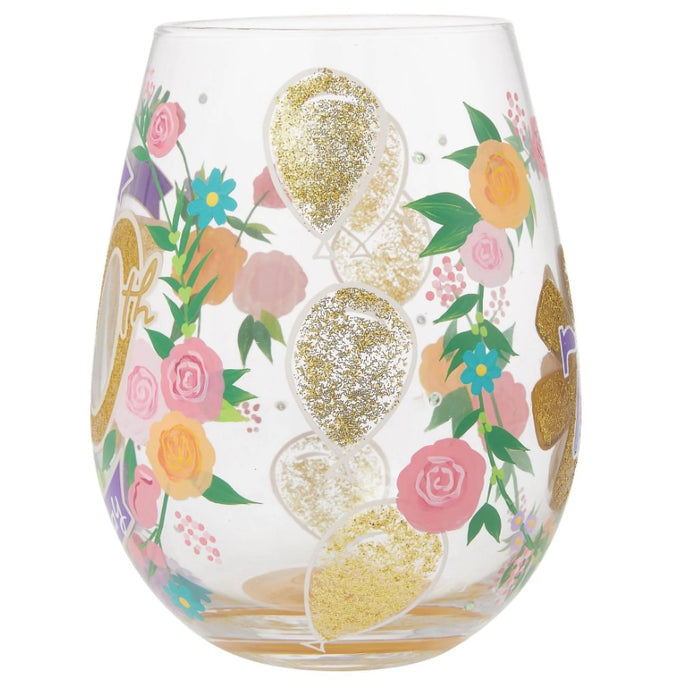 Lolita : Happy 70th Stemless Wine Glass at Annie's Hallmark