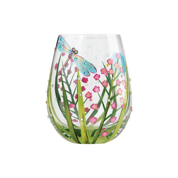 "Lolita : Stemless Glass Dragonfly -"