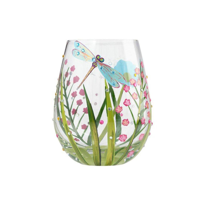 "Lolita : Stemless Glass Dragonfly -"