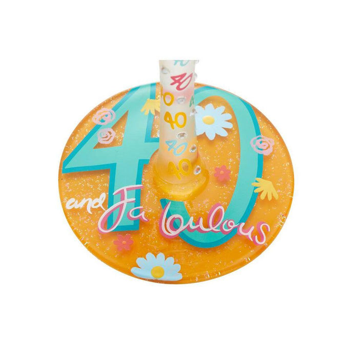 "Lolita : Wine Glass - Happy 40th Birthday -"