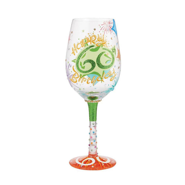 "Lolita : Wine Glass Happy 60th Birthday -"