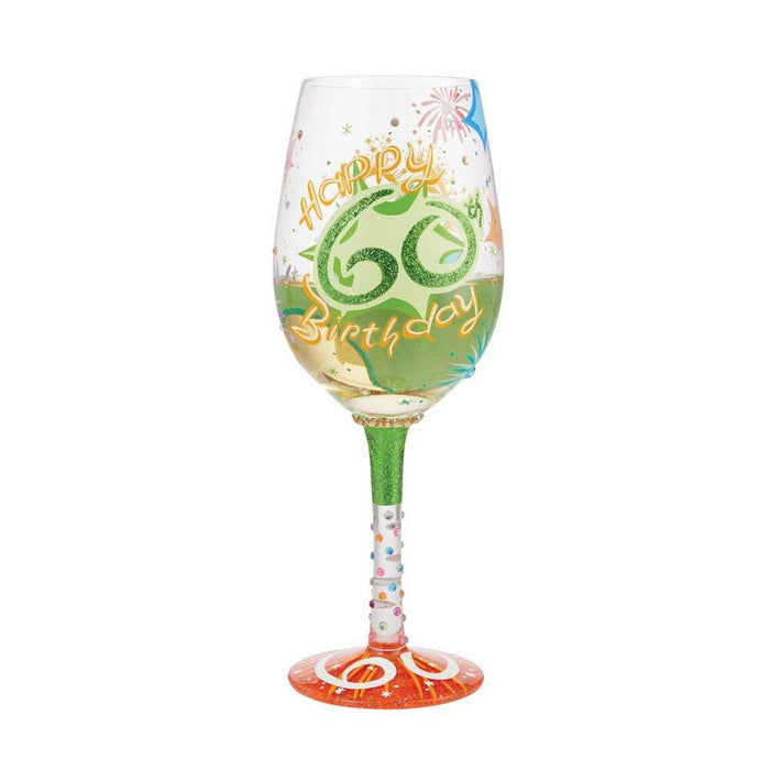 "Lolita : Wine Glass Happy 60th Birthday -"