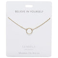 Lumiela Necklace: "believe in yourself" -Circle - Lumiela Necklace: "believe in yourself" -Circle