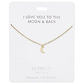 Lumiela Necklace: "I love you to the moon and back " - Crescent Moon - Lumiela Necklace: "I love you to the moon and back " - Crescent Moon