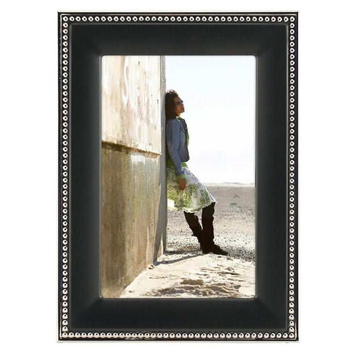 "Malden : 8x10 2-Tone Bead-Black Frame -"