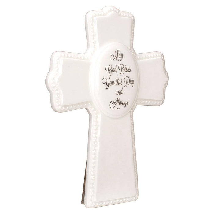 "Malden : May God Bless Ceramic Cross -"