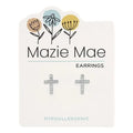 This lightweight Mazie Mae Cross stud earring features a timeless cross design.