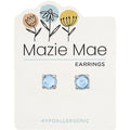 Center Court: Silver Light Saphire Solitaire Stud Mazie Mae Earring - Center Court: Silver Light Saphire Solitaire Stud Mazie Mae Earring