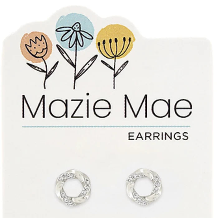 Stylish silver maze earrings with a complex design, perfect for adding a touch of sophistication to any outfit.
