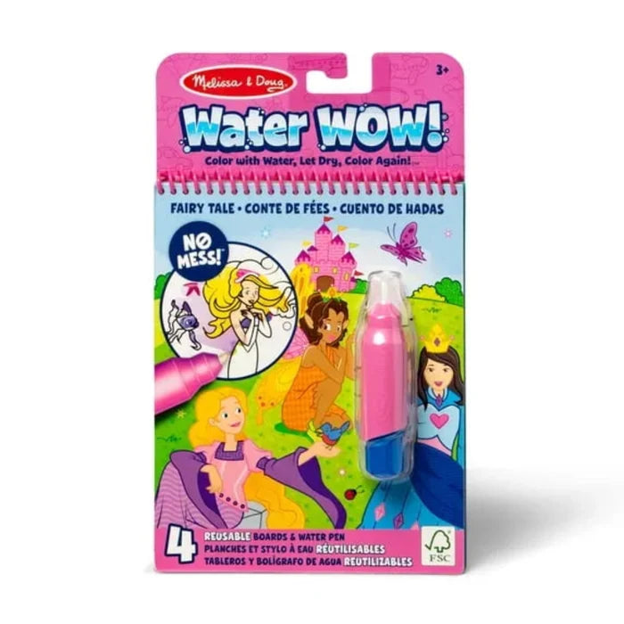 Melissa & Doug Water Wow! Fairy Tale coloring set packaging on a white background