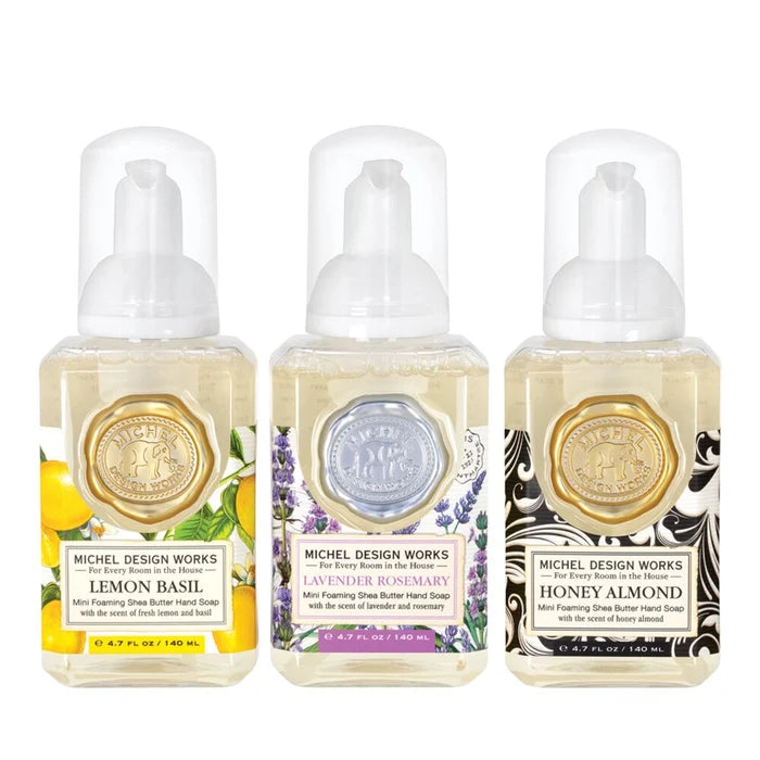 Lemon Basil, Lavender Rosemary and Honey Almost foam hand soap.