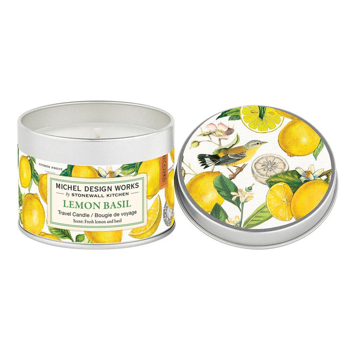 Michel Design Works : Lemon Basil Travel Candle - Michel Design Works : Lemon Basil Travel Candle