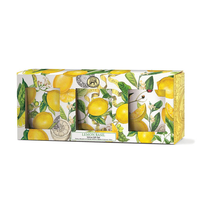 Michel Design Works : Lemon Basil Votive Gift Set - Michel Design Works : Lemon Basil Votive Gift Set