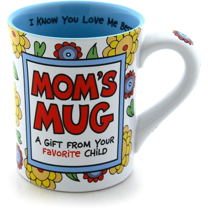 white ceramic body, blue interior, and a sweet floral pattern, it blends style and humor effortlessly.
