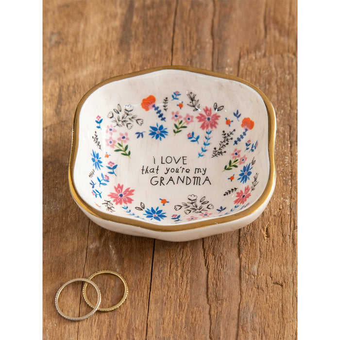 Natural Life : Antiqued Trinket Bowl - Grandma - Natural Life : Antiqued Trinket Bowl - Grandma