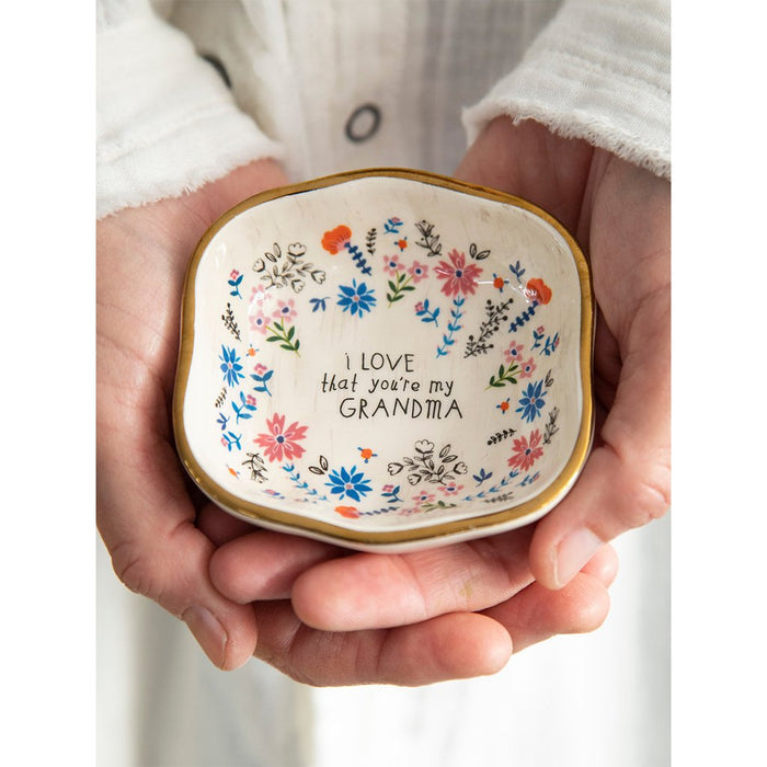 Natural Life : Antiqued Trinket Bowl - Grandma - Natural Life : Antiqued Trinket Bowl - Grandma
