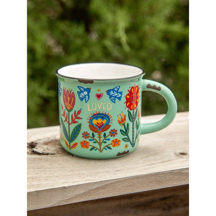 Natural Life : Camp Coffee Mug - Mint Loved - Natural Life : Camp Coffee Mug - Mint Loved