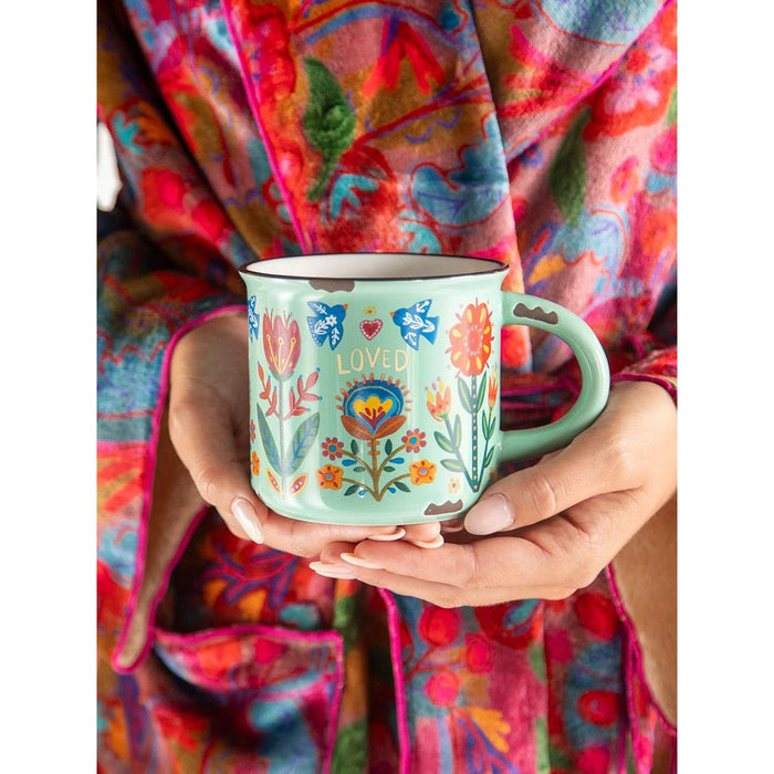Natural Life : Camp Coffee Mug - Mint Loved - Natural Life : Camp Coffee Mug - Mint Loved