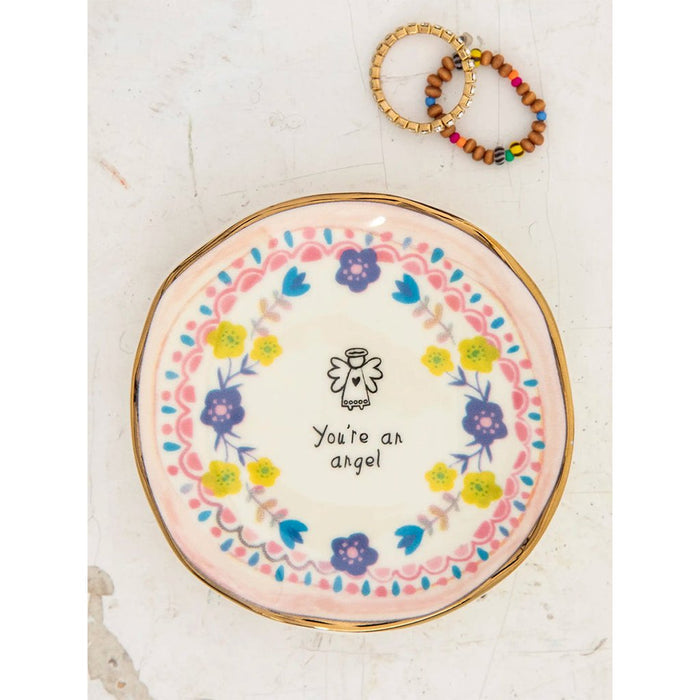 Natural Life : Ceramic Giving Trinket Dish - You're An Angel - Natural Life : Ceramic Giving Trinket Dish - You're An Angel
