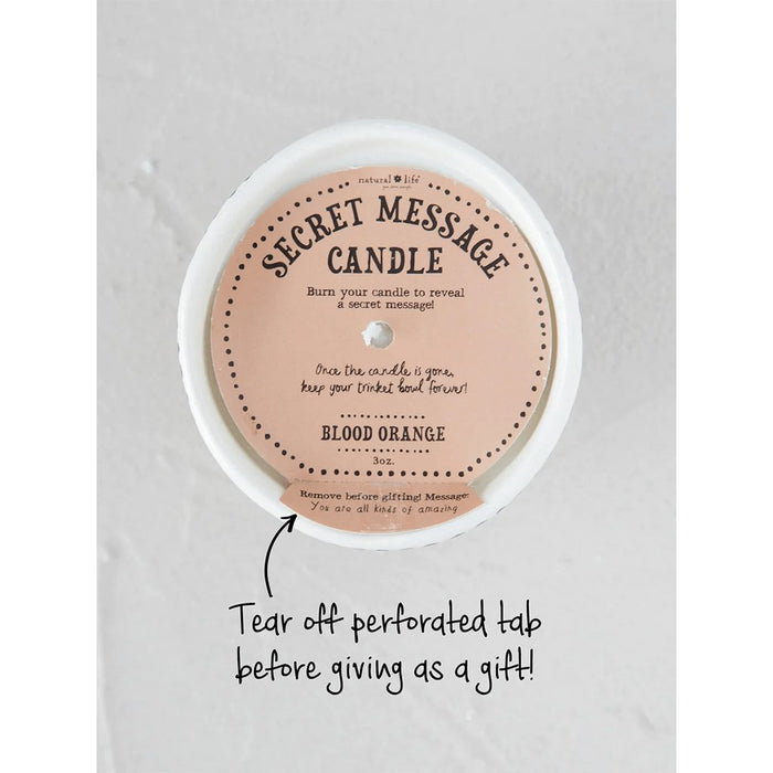 "Natural Life : Secret Message Candle - Amazing -"