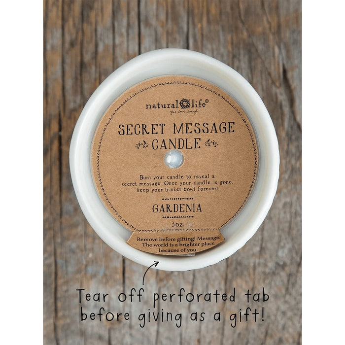 "Natural Life : Secret Message Candle - Brighter Place -"