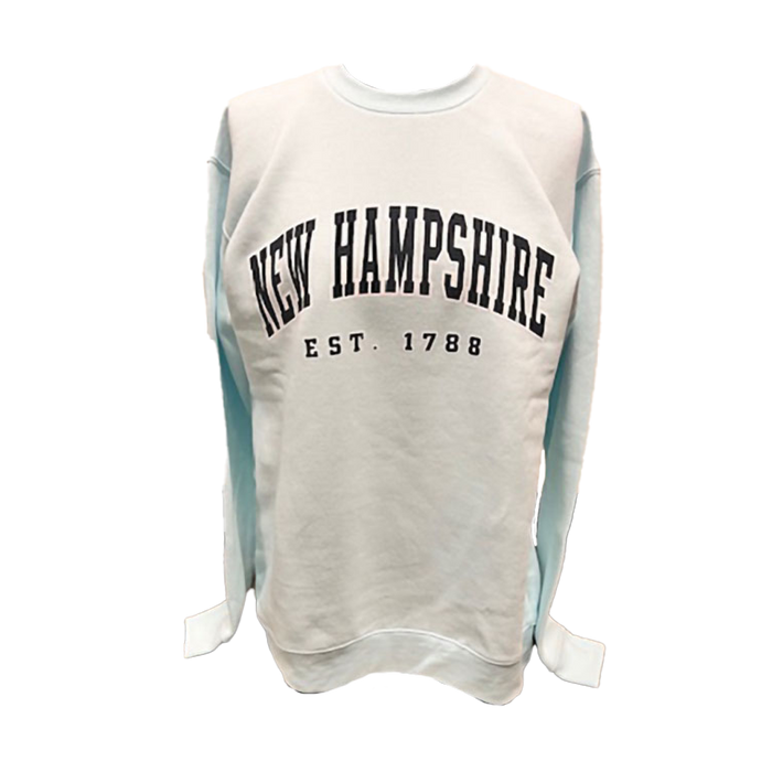 New Hampshire Hoodie : Crewneck Sweatshirt - Light Blue