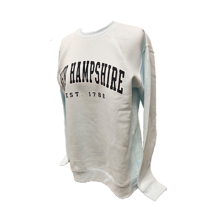 New Hampshire Hoodie : Crewneck Sweatshirt - Light Blue