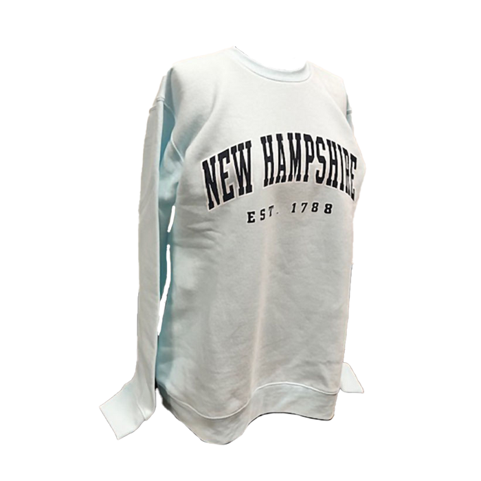 New Hampshire Hoodie : Crewneck Sweatshirt - Light Blue