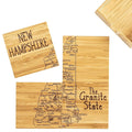 "New Hampshire State Puzzle 4 Piece Bamboo Coaster Set with Case -"
