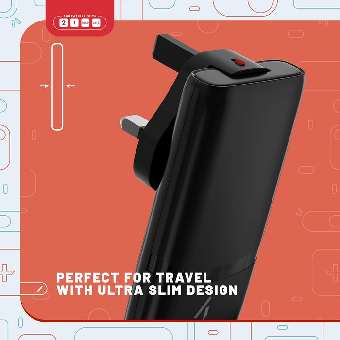 Nintendo Switch & Switch 2 Stealth Travel Mains Adapter