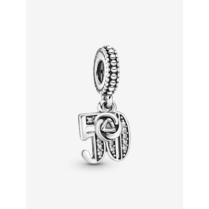 Pandora-50th Celebration Dangle Charm- Birthday charm - Pandora charm
