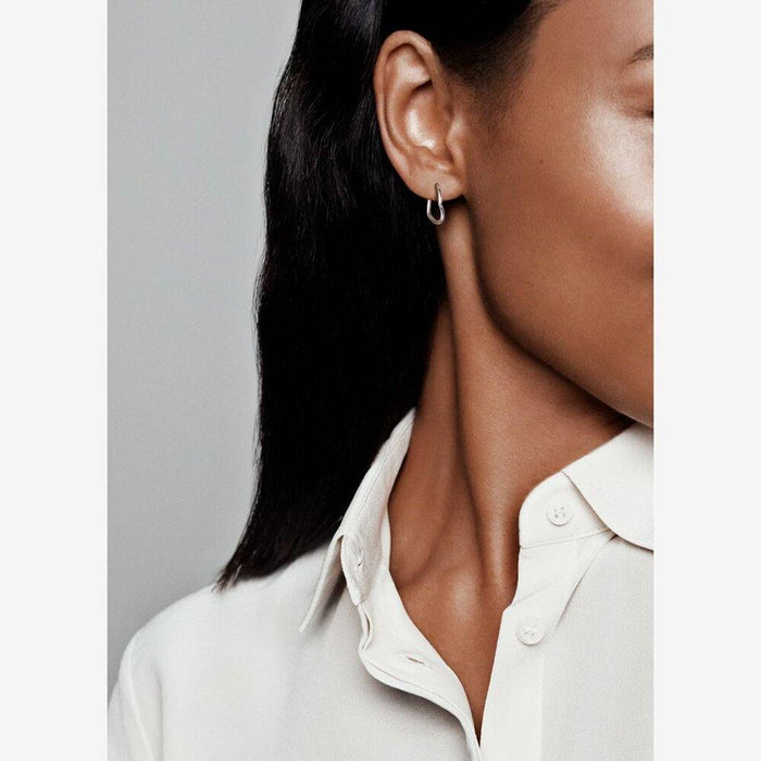 "PANDORA : Asymmetrical Heart Hoop Earrings - PANDORA : Asymmetrical Heart Hoop Earrings - Annies Hallmark and Gretchens Hallmark, Sister Stores"