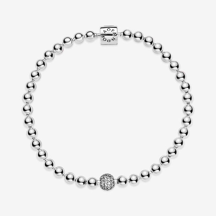 "PANDORA : Beads & Pavé Bracelet (3 Asstd Sizes) -"