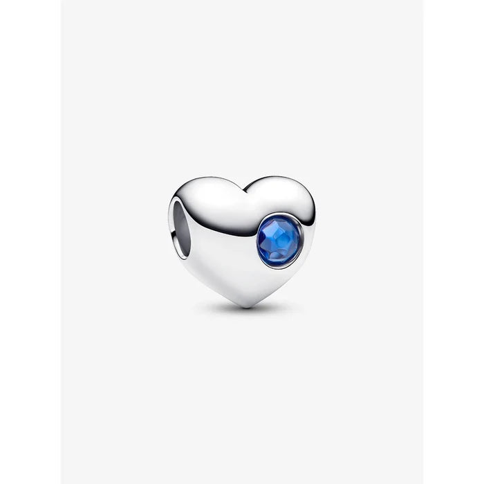 PANDORA : Blue Stone Heart Charm