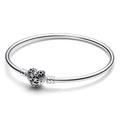 Pandora bracelet-Celestial Heart Clasp Bangle Bracelet - Pandora near me