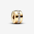PANDORA : Clear Sparkling Row Clip Charm - PANDORA : Clear Sparkling Row Clip Charm
