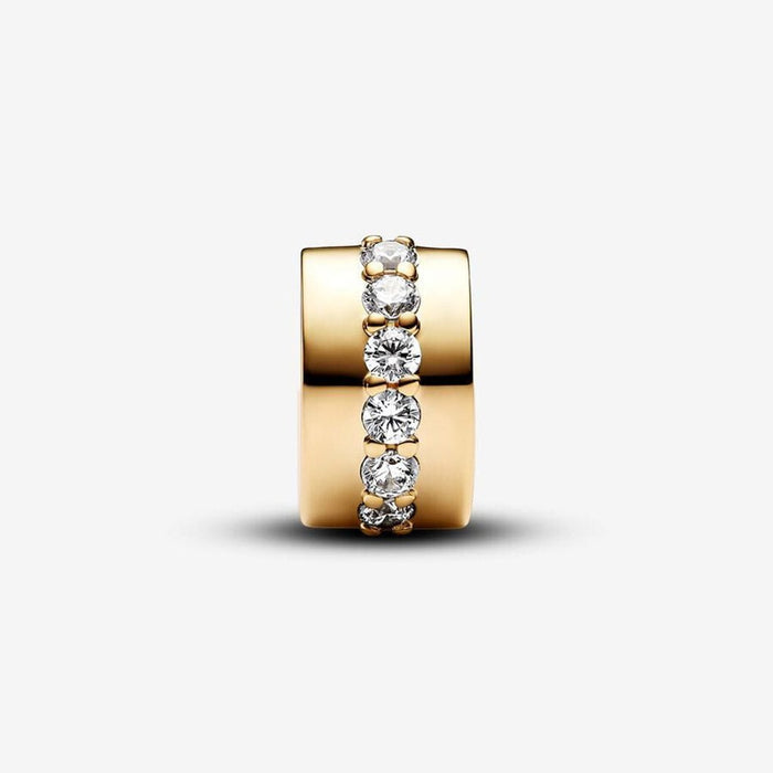 PANDORA : Clear Sparkling Row Clip Charm - PANDORA : Clear Sparkling Row Clip Charm