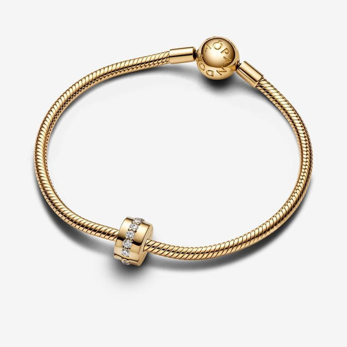PANDORA : Clear Sparkling Row Clip Charm - PANDORA : Clear Sparkling Row Clip Charm