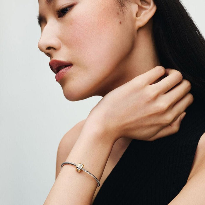 PANDORA : Clear Sparkling Row Clip Charm - PANDORA : Clear Sparkling Row Clip Charm
