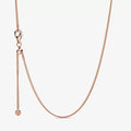 "PANDORA : Curb Chain Necklace - Rose Gold Plated (23.6\") -"