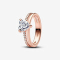 Pandora - Double Band Heart Ring - Pandora ring - Promise ring - Rose gold ring - Pandora near me - gifts for her - gift ideas for her