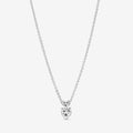 "PANDORA : Double Heart Pendant Sparkling Collier Necklace -"