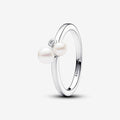 PANDORA : Duo Treated Freshwater Cultured Pearls Ring - Sterling Silver - PANDORA : Duo Treated Freshwater Cultured Pearls Ring - Sterling Silver