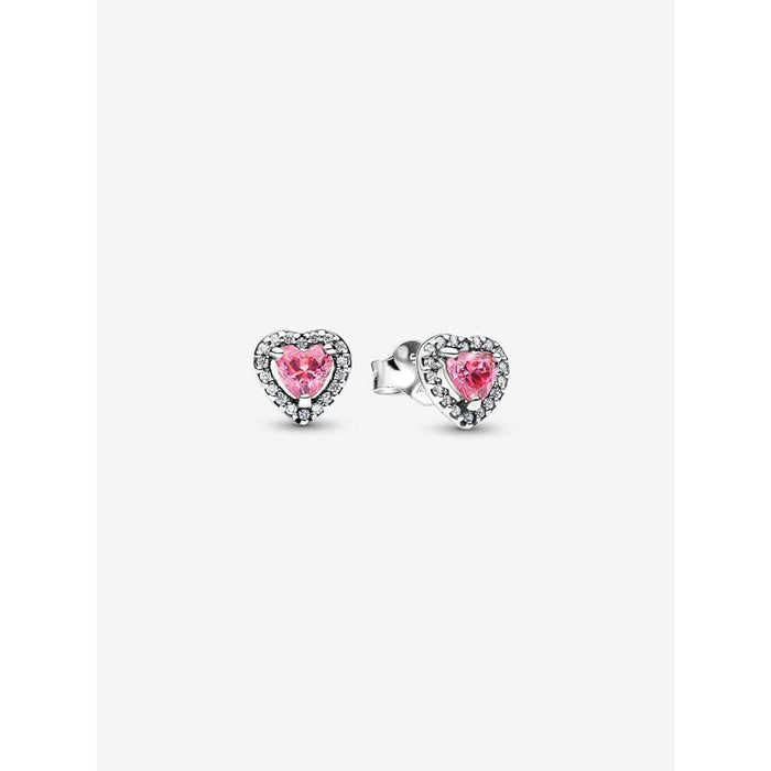 Pandora - Elevated Pink Heart Stud Earrings - Pandora earrings - Heart earrings - Pandora near me - Gifts for her - gift shop