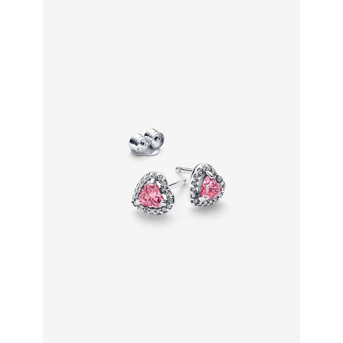 Pandora - Elevated Pink Heart Stud Earrings - Pandora earrings - Heart earrings - Pandora near me - Gifts for her - gift shop