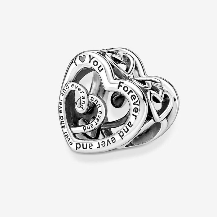 "PANDORA : Entwined Infinite Hearts Charm -"
