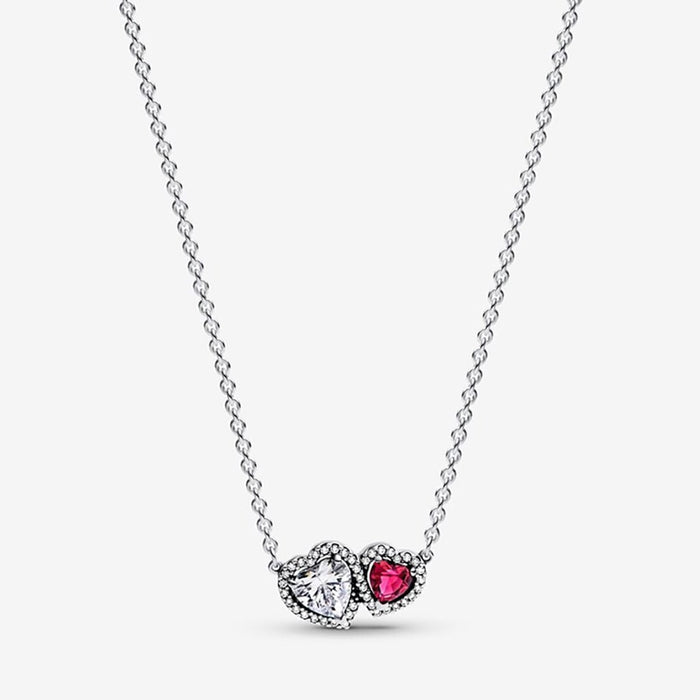PANDORA : Halo Hearts Pendant Necklace - PANDORA : Halo Hearts Pendant Necklace