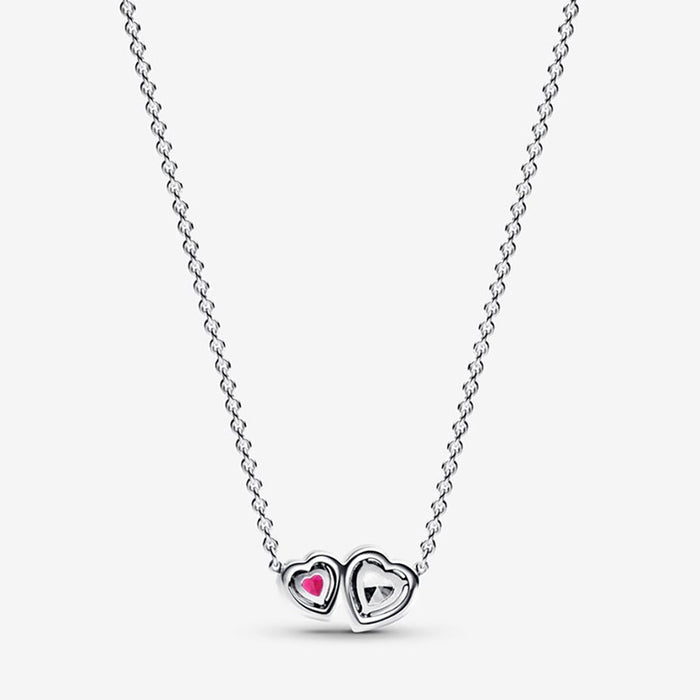 PANDORA : Halo Hearts Pendant Necklace - PANDORA : Halo Hearts Pendant Necklace